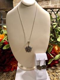 Sterling Silver Necklace and Earrings Set 202//269